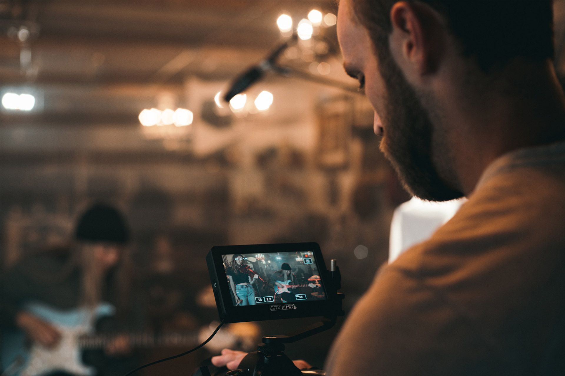 A person recording a music video which will require compression.