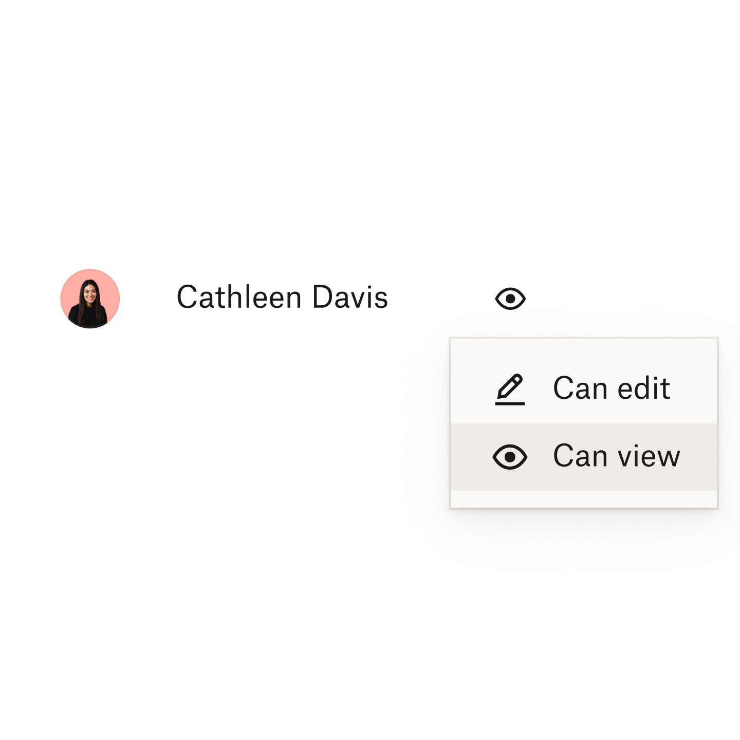 A user selecting editing vs viewing permissions
