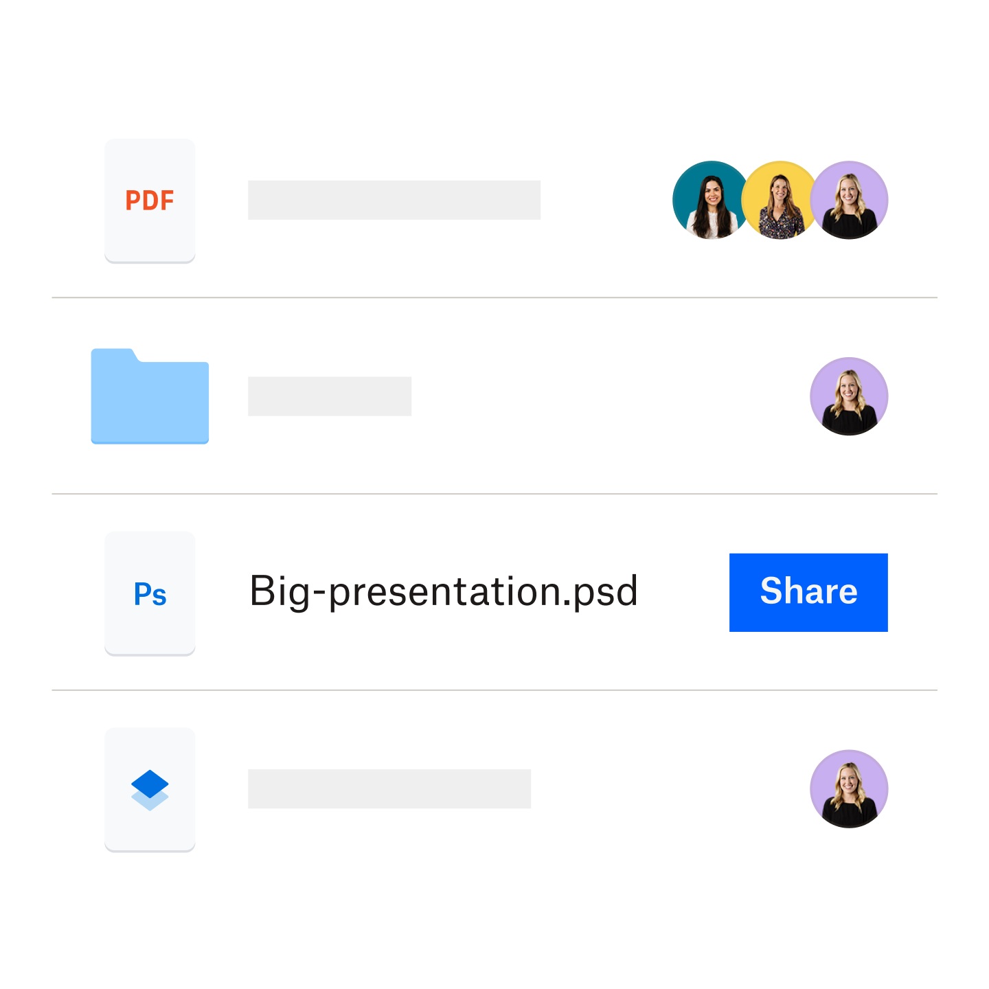 A large file that is stored in a Dropbox folder